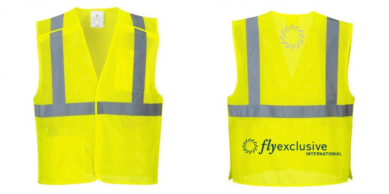 Custom Breakaway Class 2 Yellow Safety Vest Hi-Vis Reflective Breathable Mesh