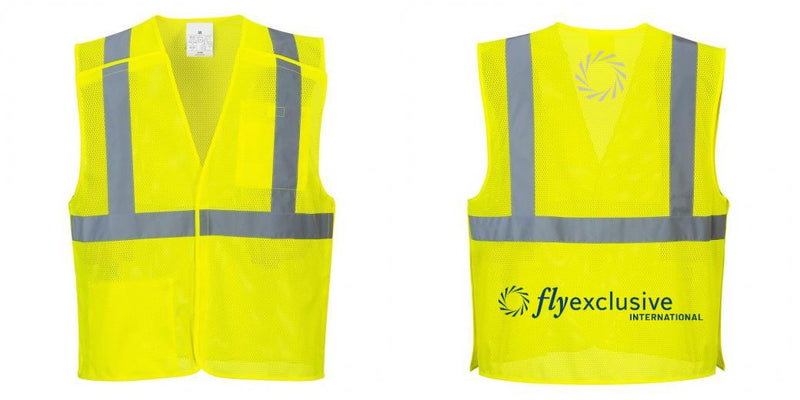 Custom Breakaway Class 2 Yellow Safety Vest Hi-Vis Reflective Breathable Mesh