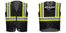 Custom Black Safety Vest Reflective High Visibility with Pockets