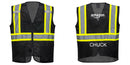 Custom Black Safety Vest Reflective High Visibility with Pockets