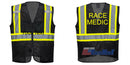 Custom Black Safety Vest Reflective High Visibility with Pockets
