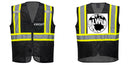 Custom Black Safety Vest Reflective High Visibility with Pockets