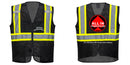 Custom Black Safety Vest Reflective High Visibility with Pockets