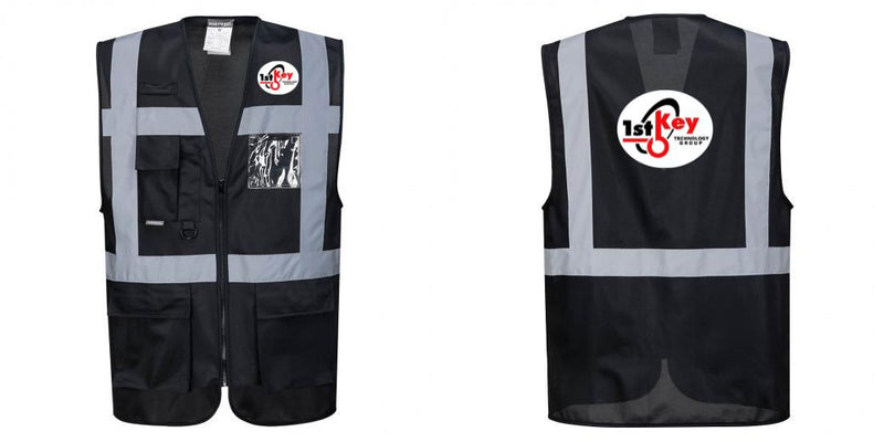 Custom Black Professional Executive Style Safety Vest