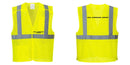 Custom Breakaway Class 2 Yellow Safety Vest Hi-Vis Reflective Breathable Mesh