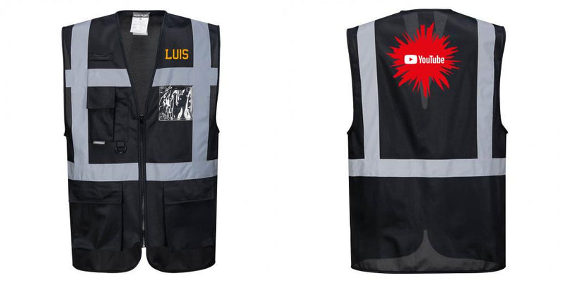 Custom Black Professional Executive Style Safety Vest