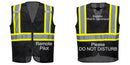 Custom Black Safety Vest Reflective High Visibility with Pockets