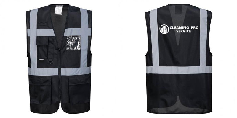 Custom Black Professional Executive Style Safety Vest