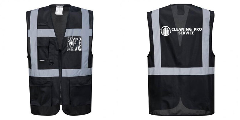 Custom Black Professional Executive Style Safety Vest