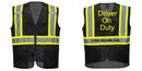 Custom Black Safety Vest Reflective High Visibility with Pockets