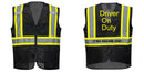 Custom Black Safety Vest Reflective High Visibility with Pockets