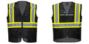 Custom Black Safety Vest Reflective High Visibility with Pockets