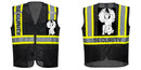 Custom Black Safety Vest Reflective High Visibility with Pockets