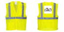 Custom Breakaway Class 2 Yellow Safety Vest Hi-Vis Reflective Breathable Mesh