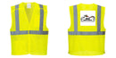 Custom Breakaway Class 2 Yellow Safety Vest Hi-Vis Reflective Breathable Mesh