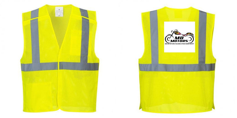 Custom Breakaway Class 2 Yellow Safety Vest Hi-Vis Reflective Breathable Mesh