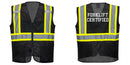 Custom Black Safety Vest Reflective High Visibility with Pockets