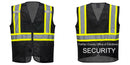 Custom Black Safety Vest Reflective High Visibility with Pockets