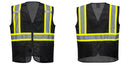 Custom Black Safety Vest Reflective High Visibility with Pockets