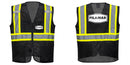 Custom Black Safety Vest Reflective High Visibility with Pockets