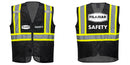 Custom Black Safety Vest Reflective High Visibility with Pockets