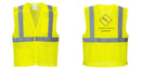 Custom Breakaway Class 2 Yellow Safety Vest Hi-Vis Reflective Breathable Mesh