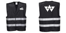 Custom Black Safety Vest Reflective Work & Event Vest Lightweight