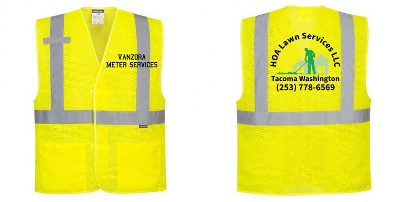 Custom Class 2 High Visibility Economy Reflective MESH Safety Vest