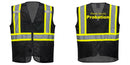 Custom Black Safety Vest Reflective High Visibility with Pockets