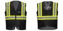 Custom Black Safety Vest Reflective High Visibility with Pockets