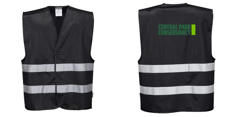 Custom Black Safety Vest Reflective Work & Event Vest Lightweight