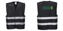 Custom Black Safety Vest Reflective Work & Event Vest Lightweight