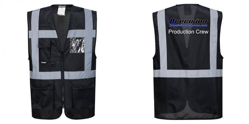 Custom Black Professional Executive Style Safety Vest