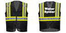 Custom Black Safety Vest Reflective High Visibility with Pockets