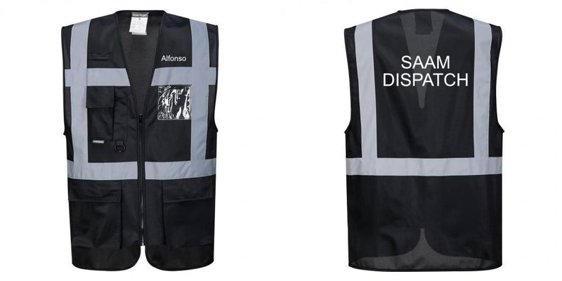 Custom Black Professional Executive Style Safety Vest
