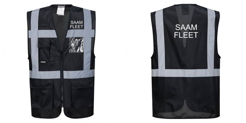 Custom Black Professional Executive Style Safety Vest