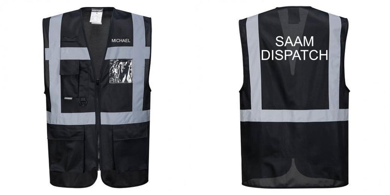 Custom Black Professional Executive Style Safety Vest