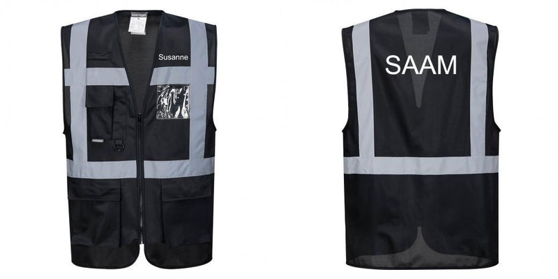 Custom Black Professional Executive Style Safety Vest