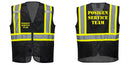 Custom Black Safety Vest Reflective High Visibility with Pockets