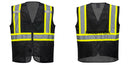 Custom Black Safety Vest Reflective High Visibility with Pockets