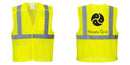 Custom Breakaway Class 2 Yellow Safety Vest Hi-Vis Reflective Breathable Mesh