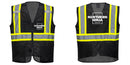 Custom Black Safety Vest Reflective High Visibility with Pockets