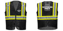 Custom Black Safety Vest Reflective High Visibility with Pockets
