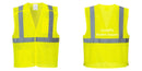 Custom Breakaway Class 2 Yellow Safety Vest Hi-Vis Reflective Breathable Mesh