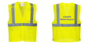 Custom Breakaway Class 2 Yellow Safety Vest Hi-Vis Reflective Breathable Mesh