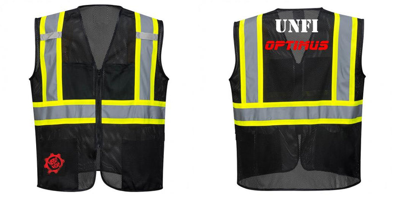 Custom Black Safety Vest Reflective High Visibility with Pockets