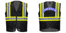 Custom Black Safety Vest Reflective High Visibility with Pockets