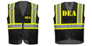 Custom Black Safety Vest Reflective High Visibility with Pockets