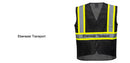 Custom Black Safety Vest Reflective High Visibility with Pockets