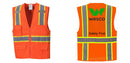 Custom Orange Class 2 Safety Vest with Cooling Mesh Back